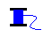 blue spool of thread